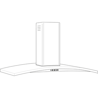 36" Island-Mount Chimney Hood