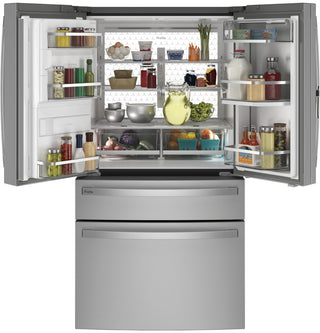 GE Profile™ 22.3 Cu. Ft. Smart Counter-Depth Fingerprint Resistant 4-Door French-Door Refrigerator with Door In Door