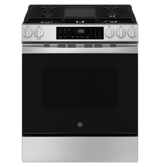 GE® 30" Slide-In Front-Control Gas Range with Crisp Mode