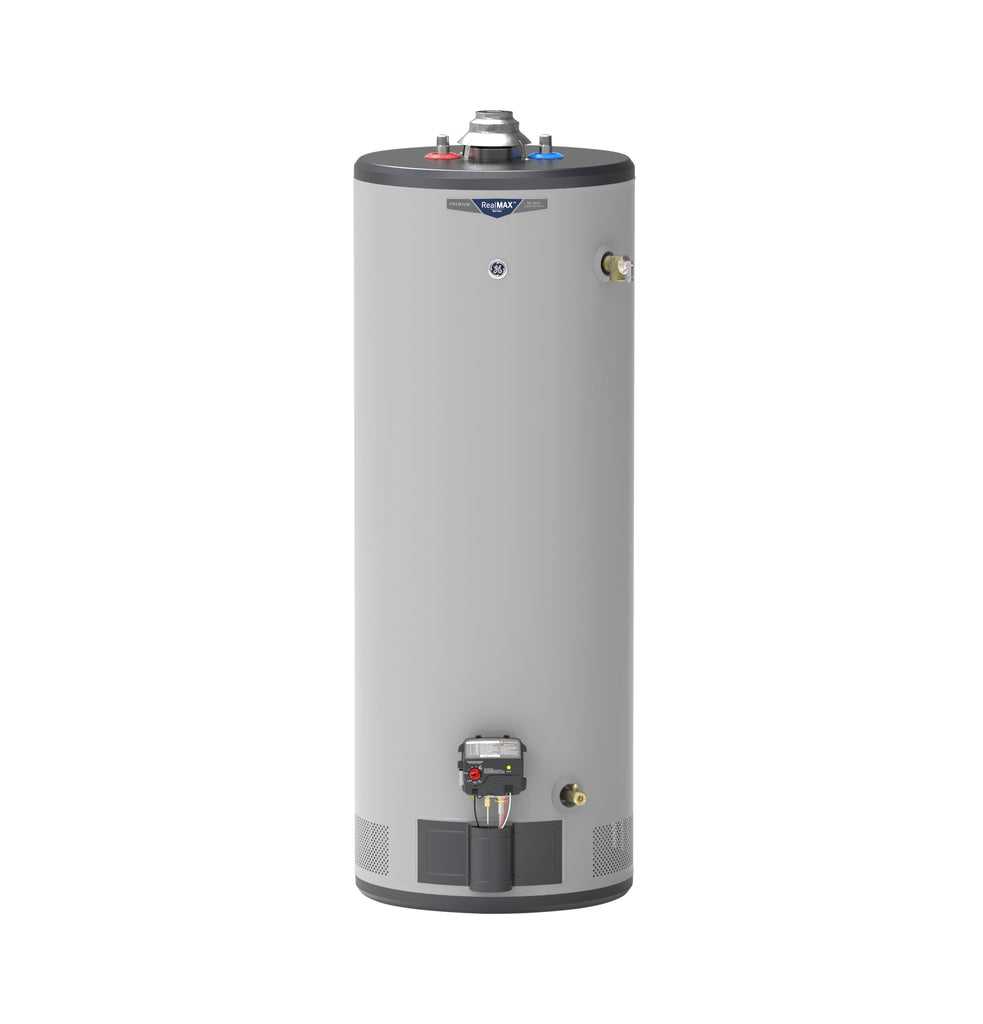 GE RealMAX Premium 50-Gallon Tall Natural Gas Ultra Low-Nox Atmospheric Water Heater