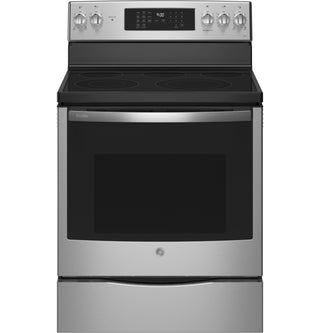 GE Profile™ 30" Smart  Free-Standing Electric Convection Fingerprint Resistant Range with No Preheat Air Fry