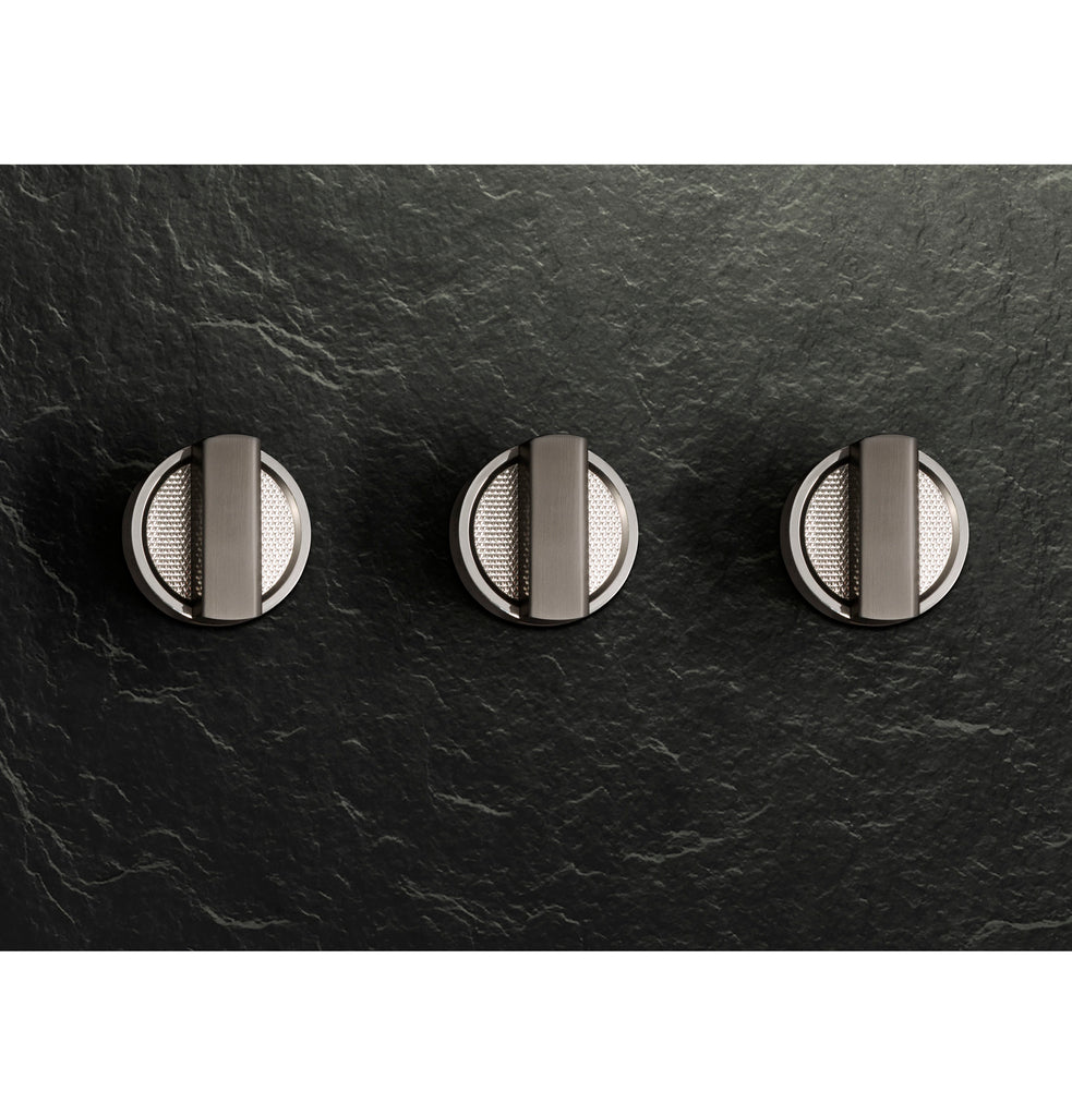 Monogram 48" Designer Collection Titanium Knobs for Pro Range