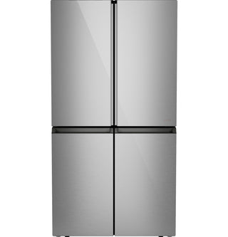 Café™ ENERGY STAR® 28.3 Cu. Ft. Smart Quad-Door Refrigerator in Platinum Glass with Dual-Dispense AutoFill Pitcher