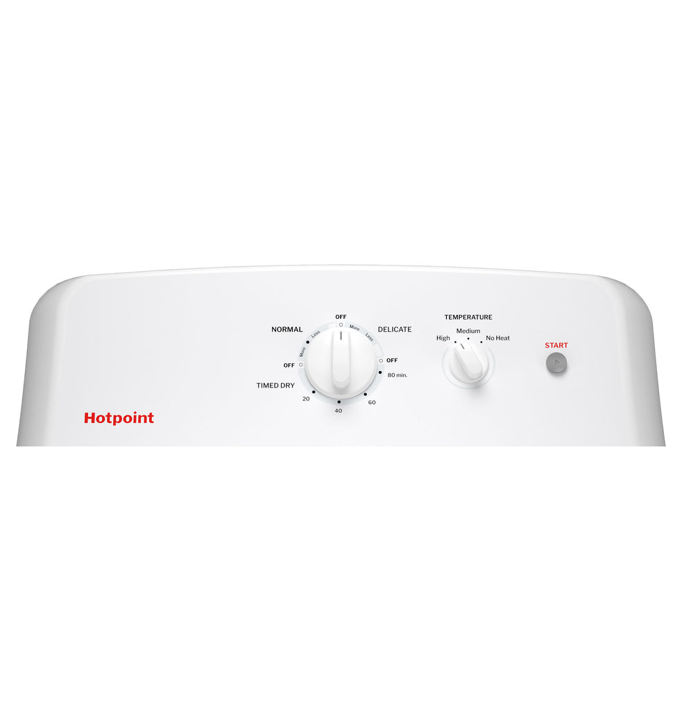 Hotpoint® 6.2 cu. ft. Capacity  Electric Dryer with Up To 120 ft. Venting and Shallow Depth