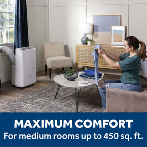 GE® 10,000 BTU Class Smart Portable Air Conditioner for Medium Rooms up to 450 sq ft. (10,400 BTU DOE)