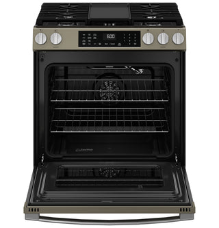 GE® 30" Slide-In Front-Control Convection Gas Range with No Preheat Air Fry and EasyWash™ Oven Tray
