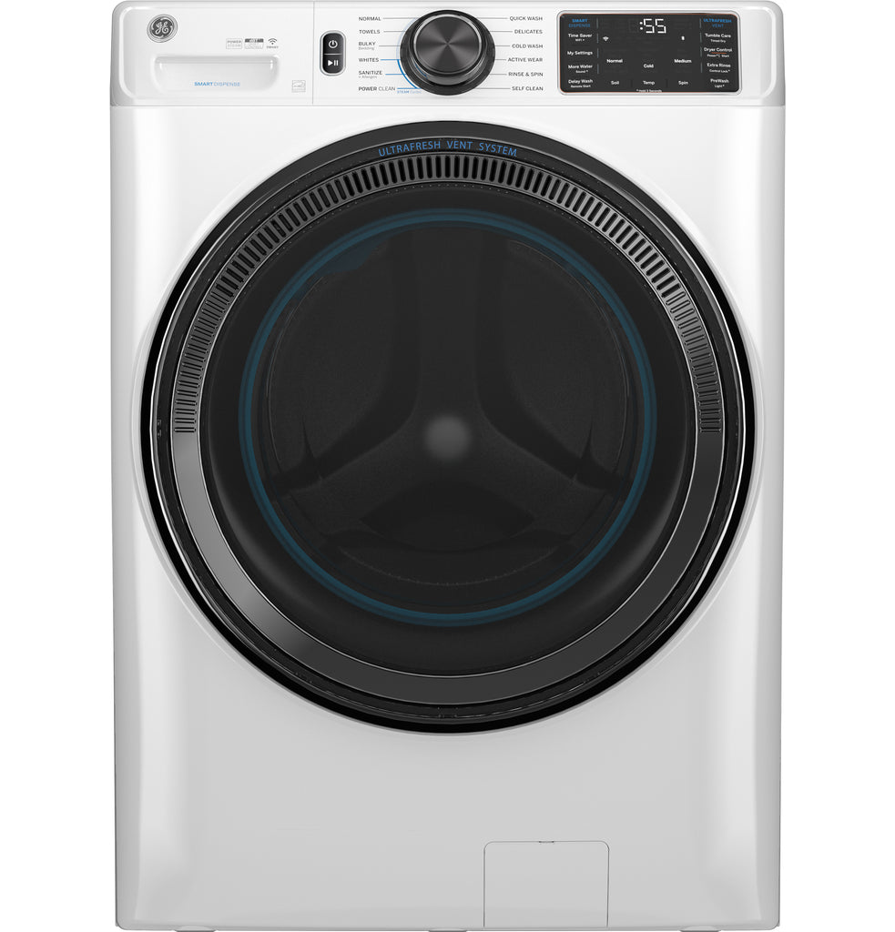 GE® ENERGY STAR® 5.0 cu. ft. Capacity Smart Front Load  Steam Washer with SmartDispense™ UltraFresh Vent System with OdorBlock™ and Sanitize + Allergen