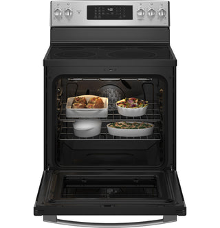 GE Profile™ 30" Smart  Free-Standing Electric Convection Fingerprint Resistant Range with No Preheat Air Fry
