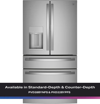 GE Profile™ 22.3 Cu. Ft. Smart Counter-Depth Fingerprint Resistant 4-Door French-Door Refrigerator with Door In Door