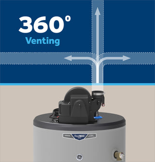 GE RealMAX Choice 40-Gallon Tall Liquid Propane Power Vent Low-NOx Water Heater