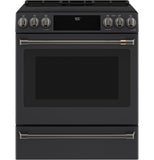 Café™ Front Control Induction Knobs and Handles - Brushed Black