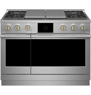 Monogram 48" Dual-Fuel Professional Range with 4 Burners, Grill, and Griddle (Natural Gas)