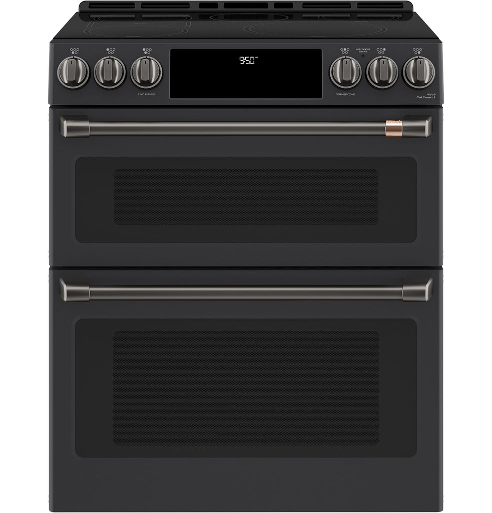 Café™ Front Control Induction Knobs and Handles - Brushed Black