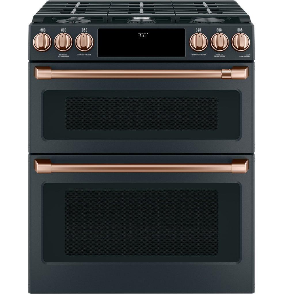 Café™ Front Control Gas Knobs and Handles - Brushed Copper