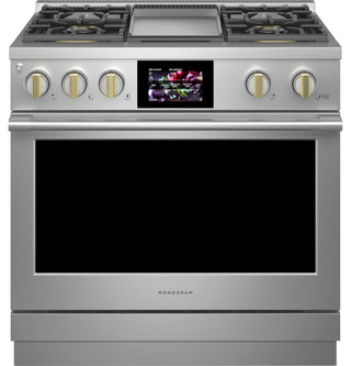 Monogram 36" Dual-Fuel Professional Range with 4 Burners and Griddle (Natural Gas)