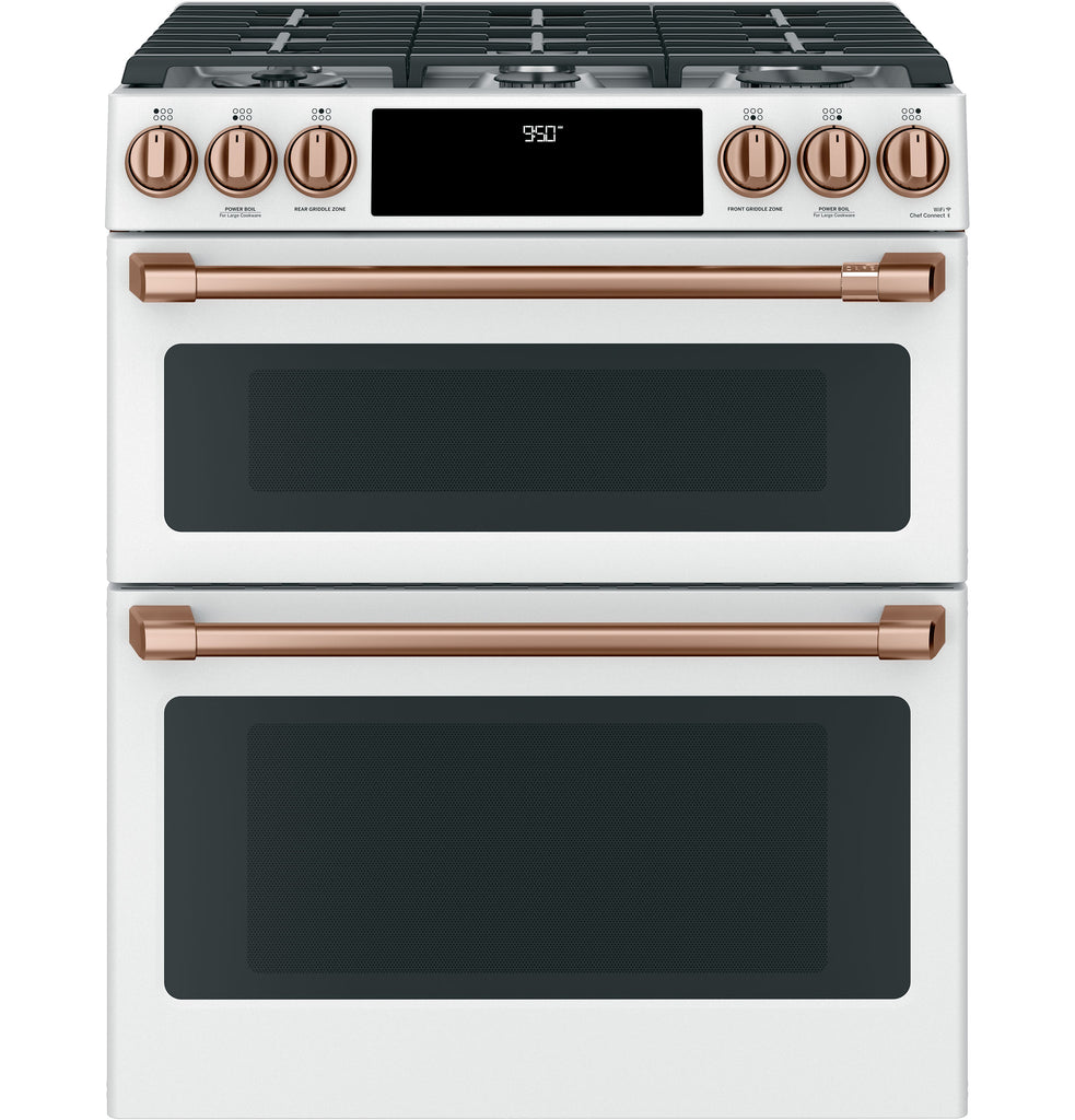 Café™ Front Control Gas Knobs and Handles - Brushed Copper