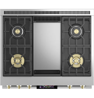 Monogram 36" Dual-Fuel Professional Range with 4 Burners and Griddle (Natural Gas)