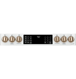 Café™ 30" Smart Slide-In, Front-Control, Gas Double-Oven Range with Convection