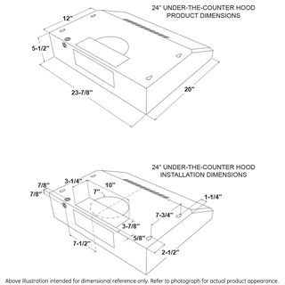 GE® 24" Under The Cabinet Hood