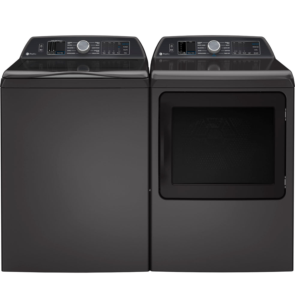GE Profile™ 7.4 cu. ft. Capacity Smart aluminized alloy drum Electric Dryer with Sanitize Cycle and Sensor Dry