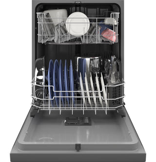 GE® Front Control with Plastic Interior Dishwasher with Sanitize Cycle & Dry Boost