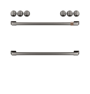 Café™ Front Control Gas Knobs and Handles - Brushed Black