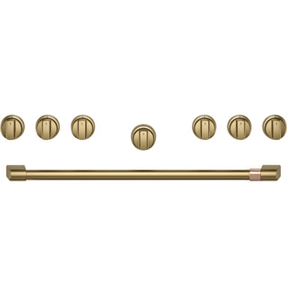 Café™ 36" Brushed Brass Handle & Knob Set for Pro Range and Rangetop