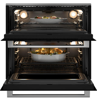 Café™ 30" Duo Smart Single Wall Oven in Platinum Glass