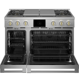 Monogram 48" Dual-Fuel Professional Range with 4 Burners, Grill, and Griddle (Natural Gas)