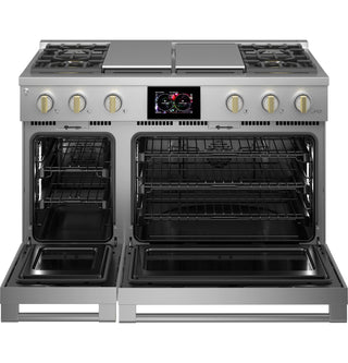 Monogram 48" Dual-Fuel Professional Range with 4 Burners, Grill, and Griddle (Natural Gas)