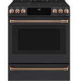 Café™ Front Control Induction Knobs and Handles - Brushed Copper