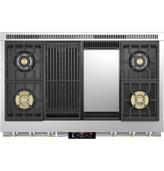 Monogram 48" Dual-Fuel Professional Range with 4 Burners, Grill, and Griddle (Natural Gas)