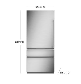 Monogram 36" Integrated Bottom-Freezer Refrigerator