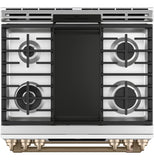 Café™ 30" Smart Slide-In, Front-Control, Gas Double-Oven Range with Convection