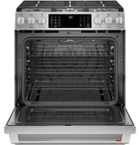 Café™ 30" Smart Slide-In, Front-Control, Gas Range with Convection Oven