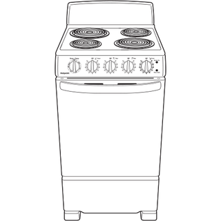 Hotpoint® 20" Electric Free-Standing Front-Control Electric Range