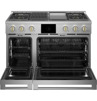 Monogram 48" Dual-Fuel Professional Range with 4 Burners, Grill, and Griddle (Natural Gas)