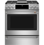 Café™ 30" Smart Slide-In, Front-Control, Gas Range with Convection Oven