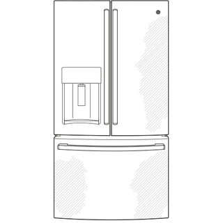 GE® ENERGY STAR® 22.1 Cu. Ft. Counter-Depth French-Door Refrigerator