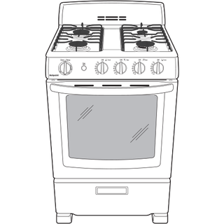 Hotpoint® 24" Front-Control Free-Standing Gas Range with Large Window