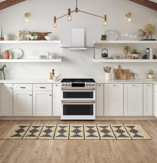 Café™ 30" Smart Slide-In, Front-Control, Gas Double-Oven Range with Convection