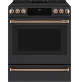 Café™ Front Control Induction Knobs and Handles - Brushed Copper