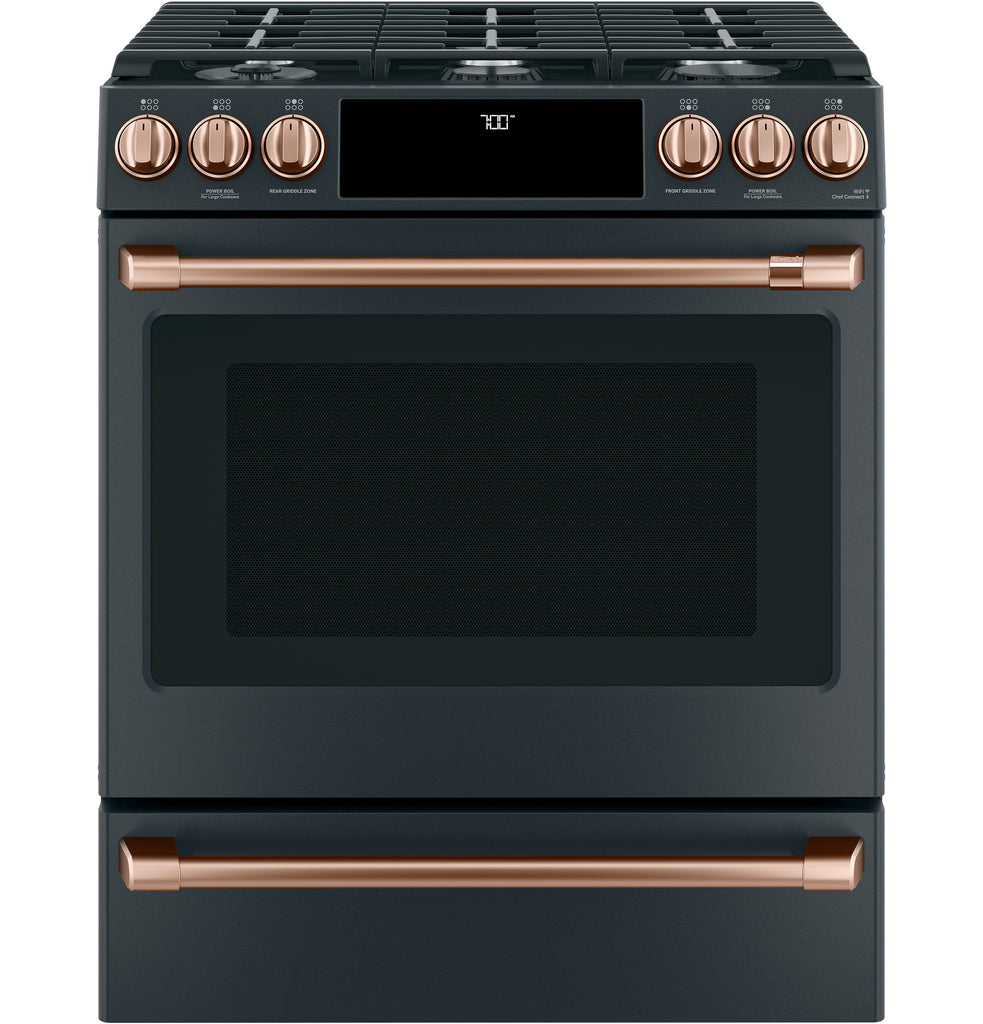 Café™ Front Control Gas Knobs and Handles - Brushed Copper