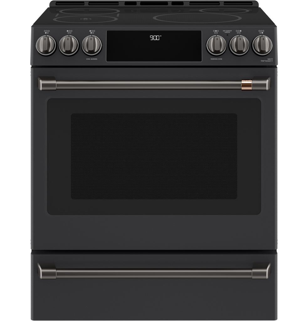 Café™ Front Control Induction Knobs and Handles - Brushed Black
