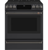 Café™ Front Control Induction Knobs and Handles - Brushed Black