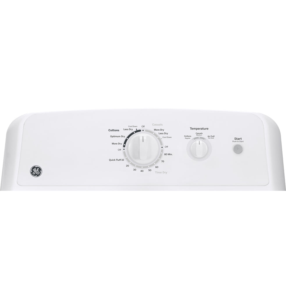 GE® 6.2 cu. ft. capacity aluminized alloy drum electric dryer