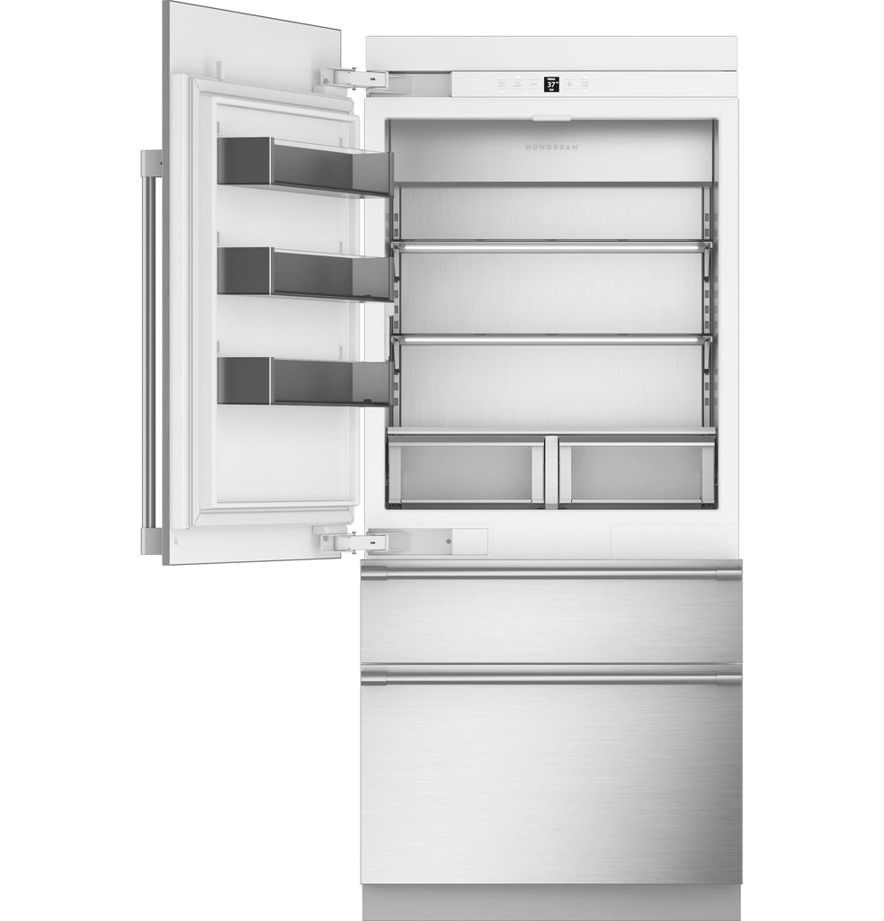 Monogram 36" Integrated Bottom-Freezer Refrigerator