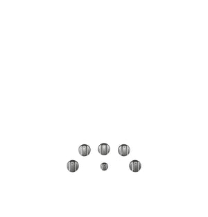 Café™ 5 Electric Cooktop Knobs - Brushed Stainless