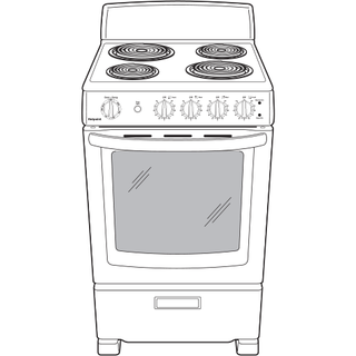 Hotpoint® 24" Electric Free-Standing Front-Control Range