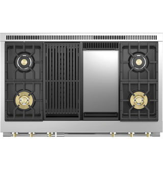 Monogram 48" Dual-Fuel Professional Range with 4 Burners, Grill, and Griddle (Natural Gas)